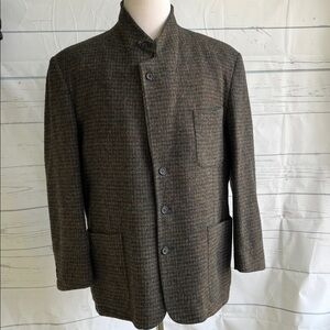 LL Bean tweed insulated jacket blazer XL